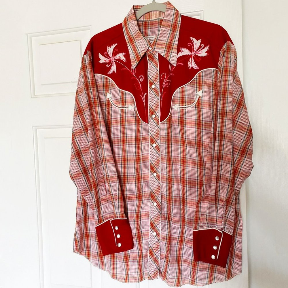 H BAR C vintage unisex western shirt